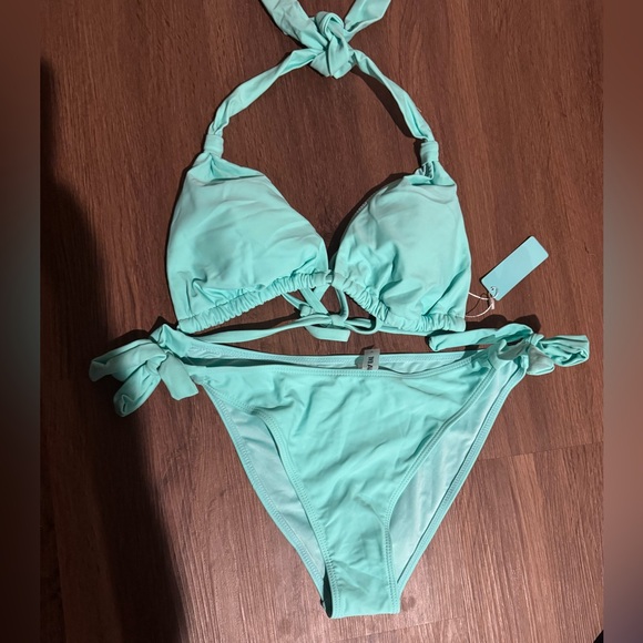 Turquoise Halter Bikini Set - Picture 4 of 5